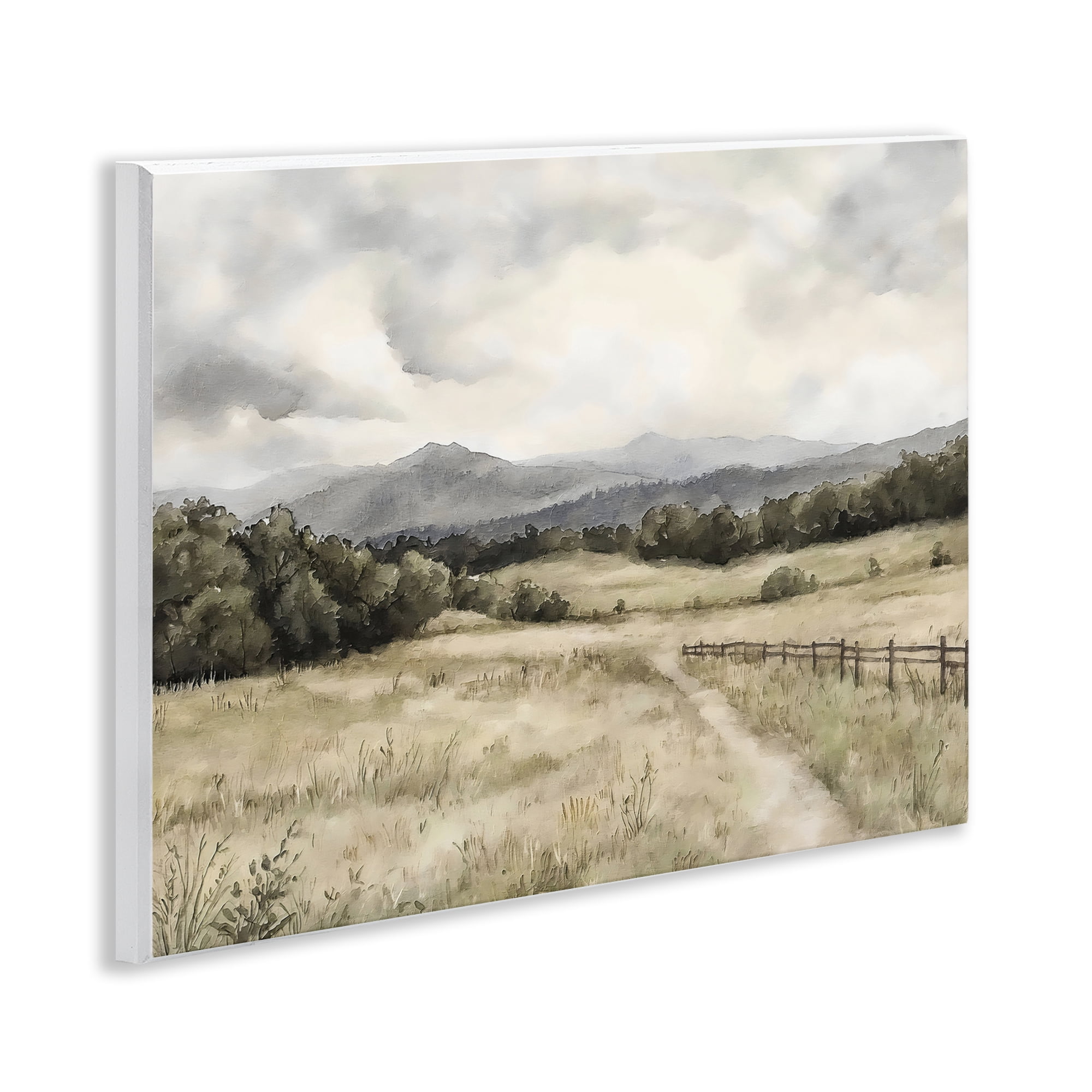 Stupell Industries Muted Trail Along Fence Wall Plaque Art, design by Riley B