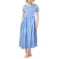 thumbnail image 1 of 2025 Robes Filles Imprimé Robe Manche Chandail Vêtement Robe Fleur Rayé Court 4T, 1 of 9