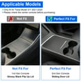 thumbnail image 5 of Armrest Drawer Storage Box with 2Pcs Silicone Pads Teqhome Center Console Organizer Tray Fit for 2021-2022-2023 Tesla Model 3/Y, 5 of 9