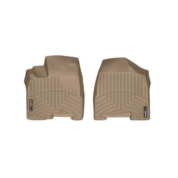 WeatherTech Custom Fit FloorLiners compatible with 2004-2010 Toyota Sienna - 1st Row (Driver & Passenger), Tan