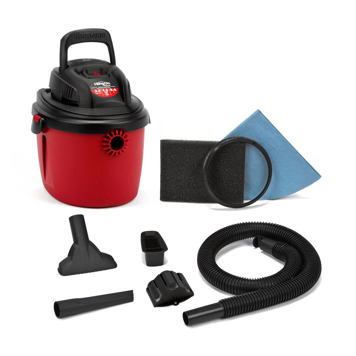 Red/Black NEW! Shop-Vac 2036000 2.5-Gallon 2.5 Peak HP Wet Dry Shopvac Vacuum 