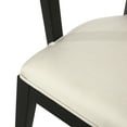 thumbnail image 4 of GDF Studio Delwood Traditional Upholstered Wood and Cane Dining Chairs, Set of 2, Black, Natural Brown, and Cream Fabric, 4 of 9