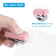 thumbnail image 4 of Uxcell Desk Stapler Set with Staples, Claw Portable Staple Remover Effortless Stapler, Pink, 4 of 6
