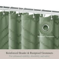 thumbnail image 5 of Siiluminisoy Green Shower Curtains,Heavy-Duty Mold/Mildew-Resistant,Water-Repellent, Machine-Washable,Chevron Textured Design,72 x 72, 5 of 8