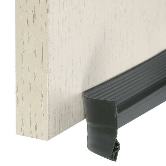 Uxcell Door Draft Stopper, 1.57 in x 13.1 ft Weather Stripping Door Seal Door Sweep Door Draft Blocker Under Door Gap Filler Insulator Noise Stopper for Door & Windows Gaps, Black Gray