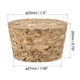 thumbnail image 2 of Uxcell 33x27x20mm Wooden Tapered Cork Plugs Stoppers 25 Pack, 2 of 6