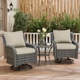 thumbnail image 5 of Aoodor Outdoor Chair Cushions Set of 2, 24"x24", Water and Fade Resistant Patio Furniture Deep Seat Cushions, Khaki, 5 of 8