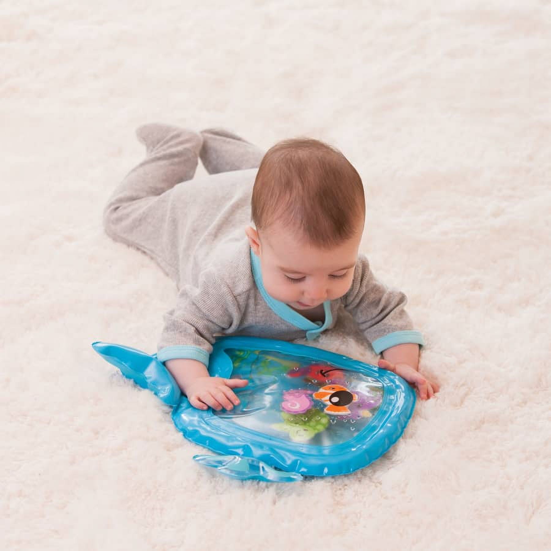 Infantino Pat & Play Baby Tummy Time Play Mat, Whale & Sea Pals, 3+ Months, Blue
