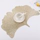 thumbnail image 5 of RV Juego de 4 manteles individuales decorativos de PVC con patrón hueco de hoja de Ginkgo Biloba (dorado) - Resistente al calor, antideslizante - para cocina/hogar, 5 of 5