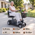 thumbnail image 6 of Arshin Senior-Friendly Mobility Scooter,Easy-to-Use and Lightweight Foldable,300lbs,Black, 6 of 8