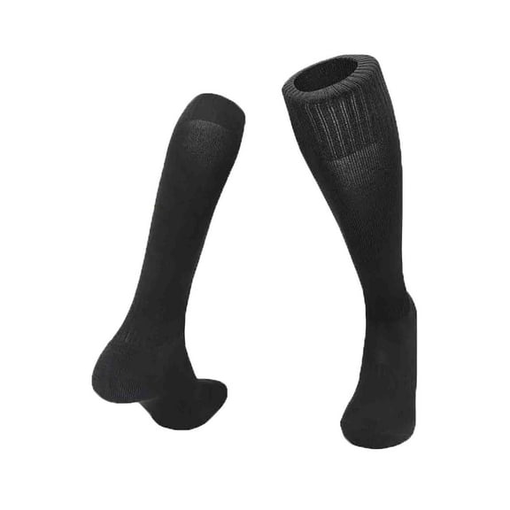 Compression Socks, Adult And Children's Sports And Fitness Pure Black Stockings Football Socks, Socks(Black,B)