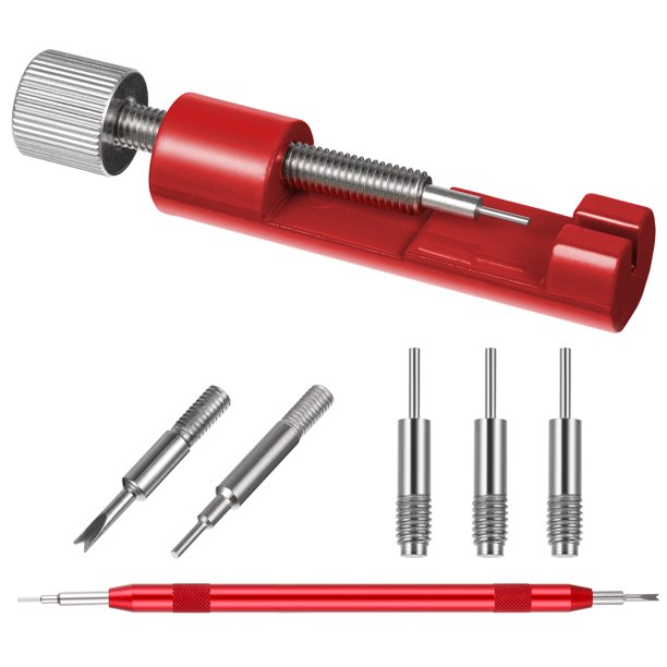 Scienceny Herramienta para quitar pasadores de enlace de correa de reloj, dispositivo de extracción de correa de de Metal ajustable, ajustador de Kits y herramientas de reparación de relojes Scienceny BFH000962-00