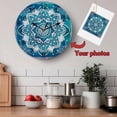 thumbnail image 5 of Wall Clock 12 Inch Boho Retro Round Silent Decorative Wall Clocks Battery Operated for Living Room Bedroom Kitchen Classroom Decor, Ethnic Tribal Floral Pattern Teal,Large, 5 of 7
