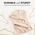 thumbnail image 3 of Perchas de terciopelo HOUSE DAY Premium, paquete de 50 unidades, antideslizantes, color beige, 3 of 9