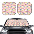 thumbnail image 2 of Honeii Dinosaur Print Foldable Car Sun Shade for Windshield, 2-Piece UV Protection Shade, Protects Car Interior, Ideal for Cars, Trucks, SUVs-Small, 2 of 6