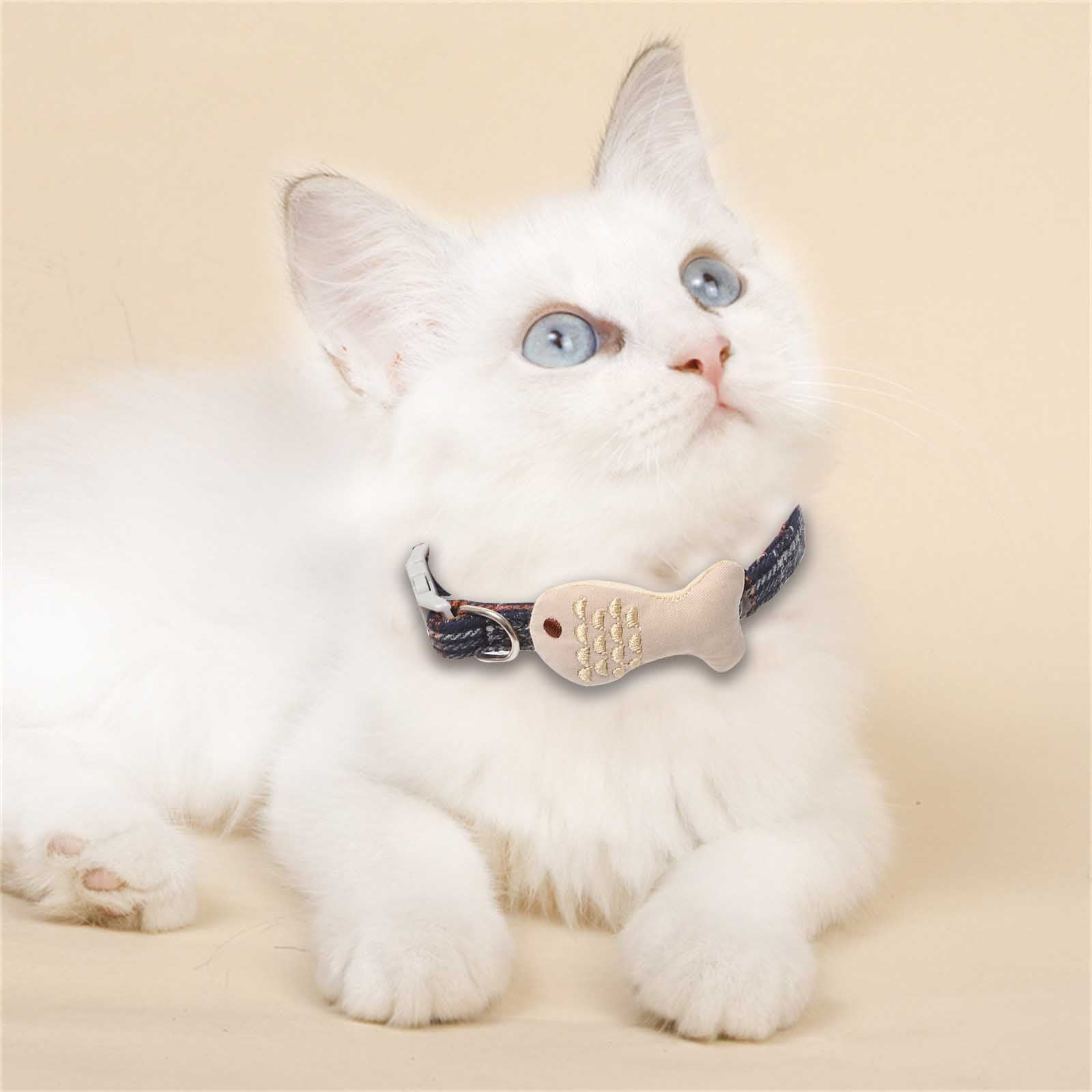 Pet Cat Collar Cotton Embroidery Collar Cat Necklace Cat Accessories