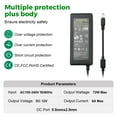 thumbnail image 4 of 12V 6A Power Supply Adapter - AC Adapter 100-240V 50 60HZ DC 12 Volt 6A 72W Power Converter Transformer Charger 6amp 5.5mm x 2.5mm DC Plug for LED Strips Lighting, Router CCTV Camera, 4 of 7