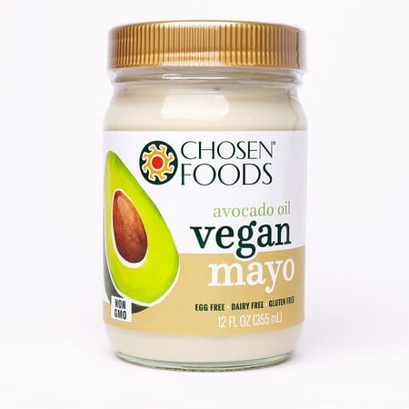 Chosen Foods 100% Pure Avocado Oil-Based VEGAN Mayo 12 oz., Egg Free, Gluten Free, Soy Free, Made with