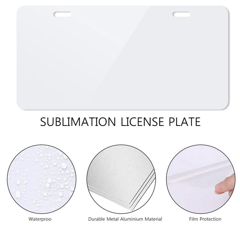 6 Inch X 3 Inch 10 Pack Sublimation License Plate Blanks,heat