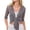 20# Gray, variant on Women Lightweight Sparkle Mesh Bolero Open Front Tie Knot Short Cardigan for Daily Party White S