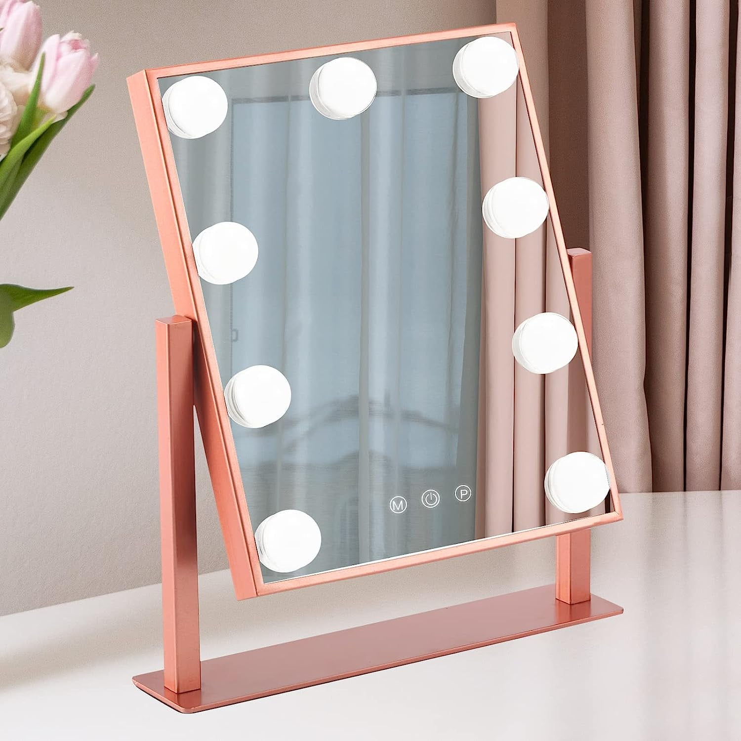 SHMAMT Vanity Mirror with Lights, Hollywood Lighted Makeup Mirror with