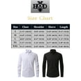 thumbnail image 5 of Hood Crew Men's Long Sleeve Dress Shirts with Pocket Button Down Shirts Black L, 5 of 5