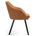 thumbnail image 6 of Set of 2 Adaya Cappuccino Faux Leather Arm Chair with Beech Legs, 6 of 9