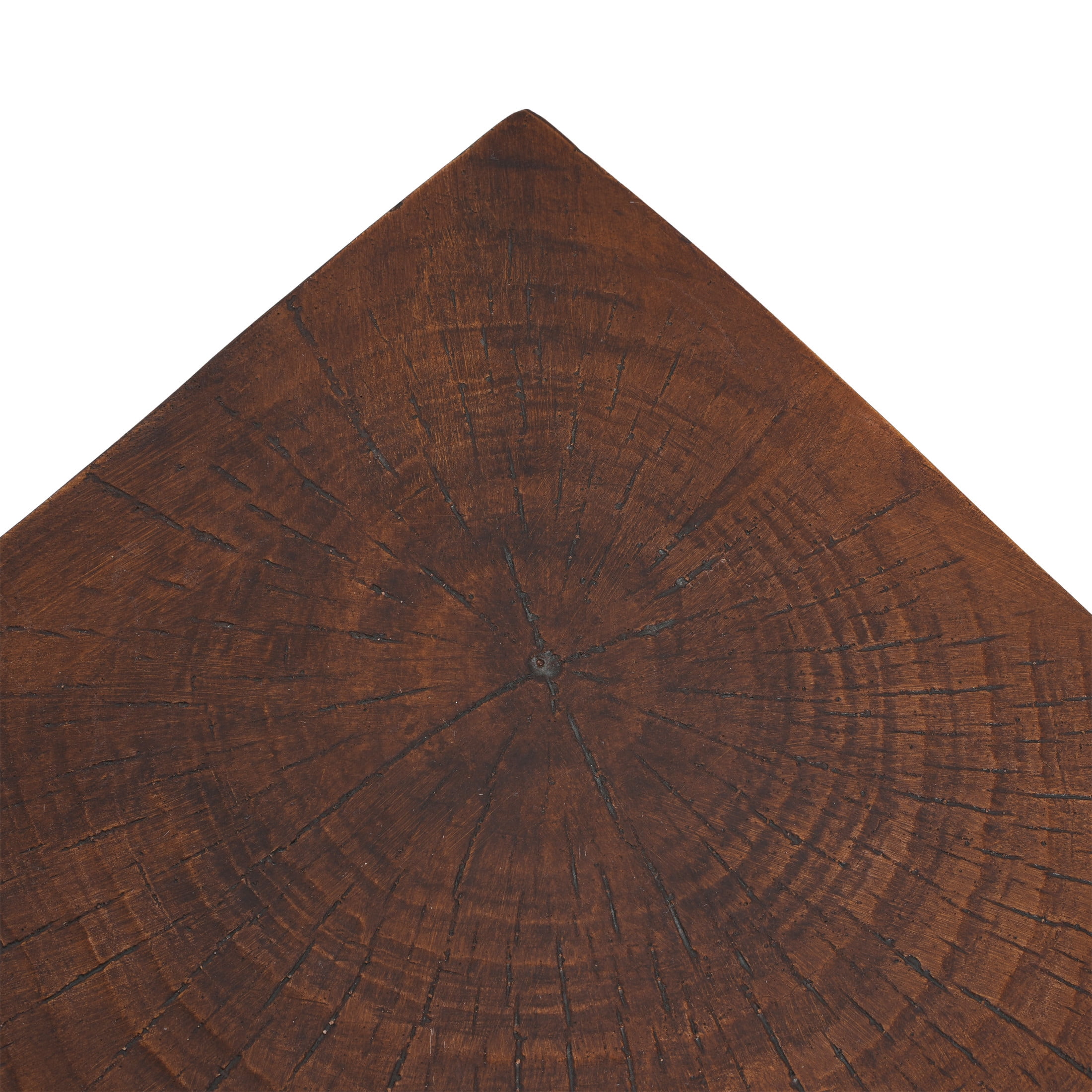Christopher Knight Home Outdoor MGO Hourglass Side Table, 18" Tall Wood Grain Accent Table, Dark Brown