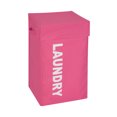 thumbnail image 2 of Honey-Can-Do HMP-04291 Square Pink Hamper with Lid, 2 of 2