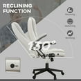 thumbnail image 6 of HOMCOM High-Back Massage Office Chair, Heated Reclining Computer Chair with Remote, White, 6 of 8
