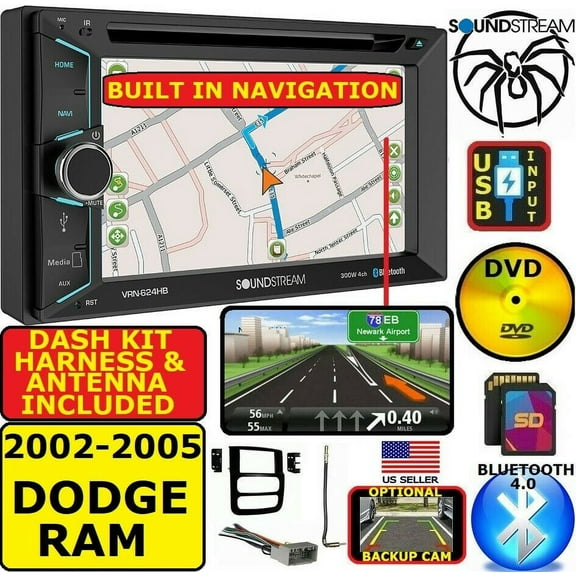 02 03 04 05 DODGE RAM GPS NAVIGATION SYSTEM BLUETOOTH DVD VIDEO CAR STEREO RADIO
