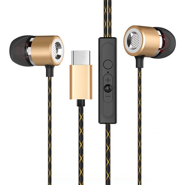 Puerto tipo c Auriculares internos Teléfono Computadora Computadora portátil Control de línea Auriculares Micrófono Auriculares con cable de alta fidelidad sidaley PJ7360-03