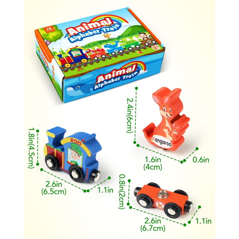Jouet De Train Alphabet En Bois Alphabet Magnétique En Bois 123 Le Lot De Trains Comprend 1 Voiture A Lettres Moteur Pour Tout Petits Garcons Et Filles Compatible Avec Les Grandes Marques De Trains
