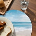 thumbnail image 3 of Beach Coastal Round 13 Inch Placemats Set of 2, Summer Nautical Seaside Starfish Shell HeatResistant Non Slip Place Mats for Dining Table, Wipeable Braided Kitchen Table Mats for Housewarming, 3 of 9