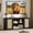 Black, variant on LEYAOYAO Boho Rattan TV Stand, Tea Brown Media Console with Open Shelf & Storage, Fits 50-65 Inch TV, Rustic Entertainment Center