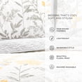 thumbnail image 4 of Lush Decor Aprile Soft Reversible Floral Quilt Set, 3 Piece Set, California King, Yellow & Gray-Beautiful Floral Bedding Set - California King Quilt - Spring Decor - Cottage & Farmhouse Bedroom Décor, 4 of 7