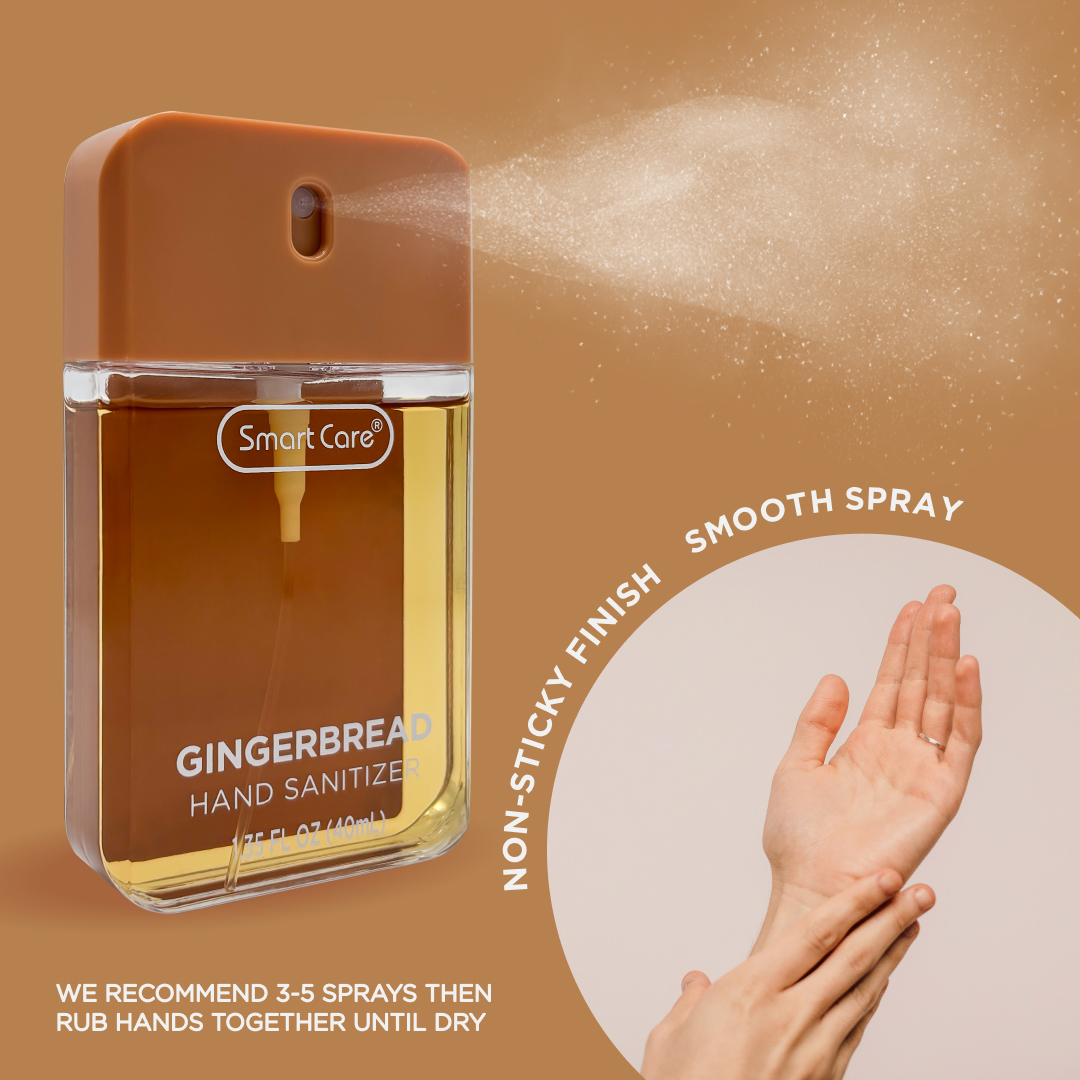 Smart Care Hand Sanitizer Spray, Gingerbread, 1.35 fl oz
