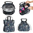 thumbnail image 2 of Pioneer Flower Floral Print Pattern Drawstring Lunch Bag Women - Drawstring Lunch Bag Insulated for Work Office - Stain-Resistant Large Lunchbags for Women with Multi-Pockets, 2 of 6