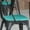 Mint, variant on BizChair Set of 4 Poly Resin Wood Seat with Rounded Edges for Colorful Metal Chairs and Stools in Black