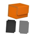 thumbnail image 4 of Caja de baraja de cartas, colección de pasatiempos de dados de cartas TCG, puede contener más de 100 tarjetas de organización Naranja, 4 of 8