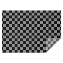 Gray and Black Checkered Pattern Rectangle Tablecloth 60"x84",Waterproof Polyester Rectangle Table Cloth, Wipeable Spillproof Polyester Tablecloth for Dining, Camping, Indoor and Outdoor