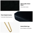 thumbnail image 5 of Velvet Armless Accent Chair Gold Metal Legs Modern Upholstered Single Sofa Living Room Adult Black, 5 of 7