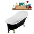 thumbnail image 4 of 59" Streamline N344BNK-BL Clawfoot Tub and Tray With External Drain, 4 of 7