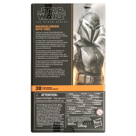 Star Wars The Black Series Mandalorian Nite Owl Collectible Action Figure (6”), Walmart Exclusive