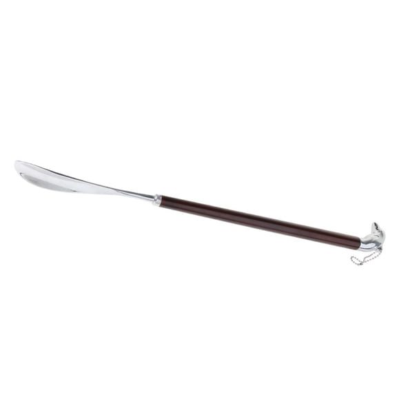 Dolphin Head Long Metal Lifter with Wood Handle - , as described