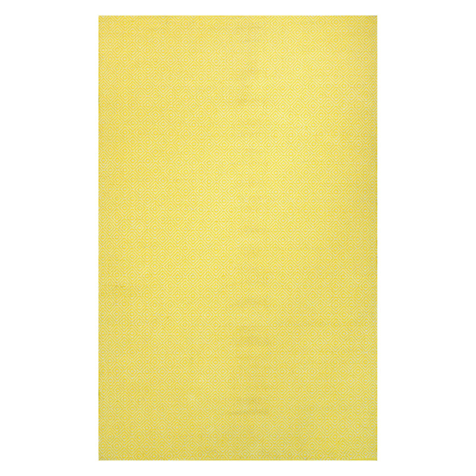 Nuloom 8' x 10' Hand Loomed Diamond Cotton Check Rug in Ming Yellow
