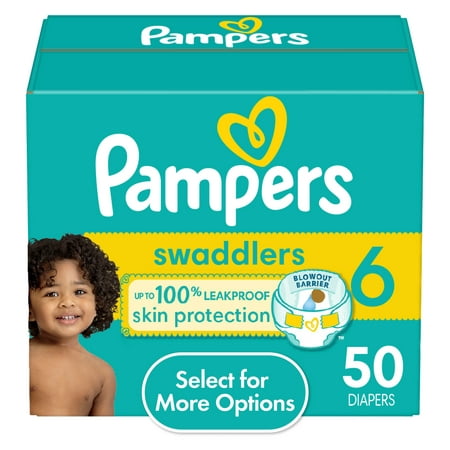 Pampers Swaddlers Diapers, Size 6, 50 Count (Select for More Options)