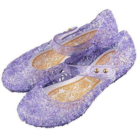 Phenas Princess Costumes Jelly Flats Shoes  Cosplay Birthday Party Dress Up Sandals for Little Girls  Toddler or Kids