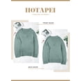 thumbnail image 6 of HOTAPEI V Neck Sweaters for Women Loose Casual Long Sleeve Pullover Sweater Solid Color Knitted Top, 6 of 6