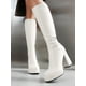 thumbnail image 4 of Waterproof White Fall/Winter Boots For Women With Elastic Stretch & High Heels, 4 of 4